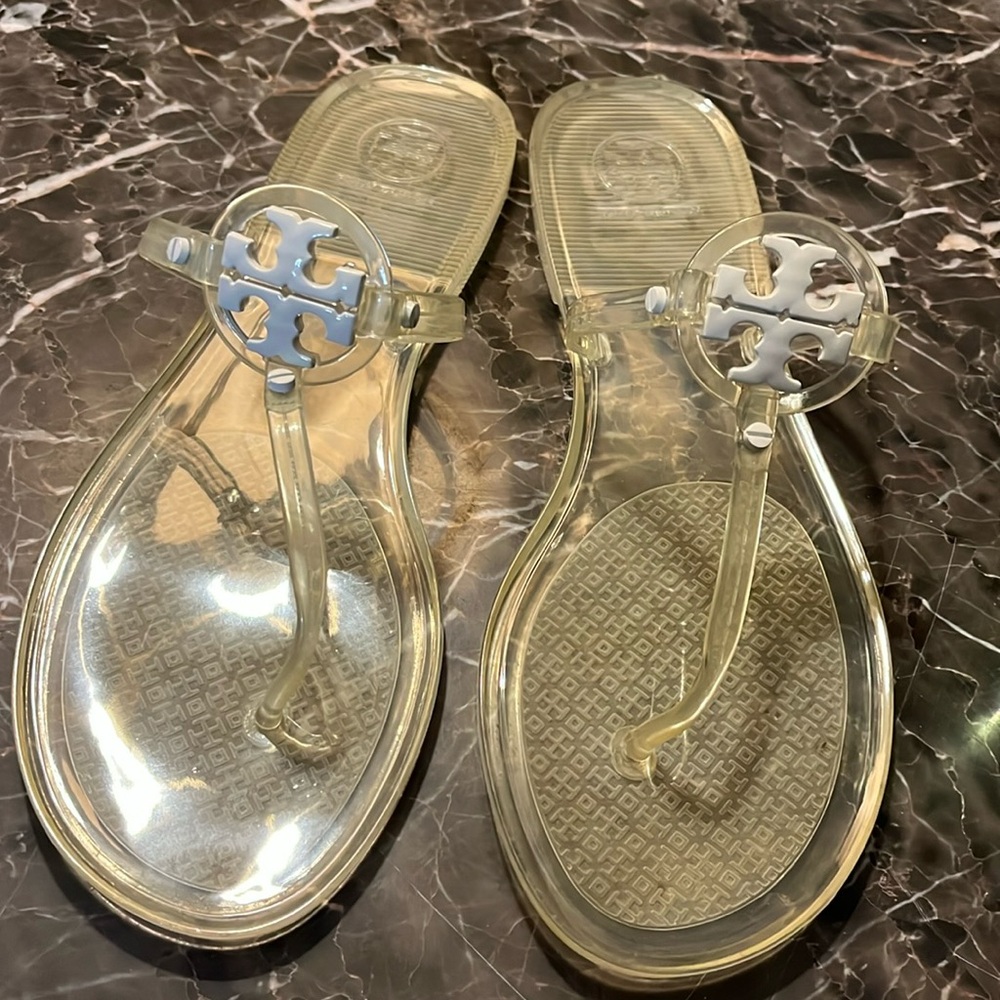 Tory Burch clear jellies thong sandals size 9 brand new never worn